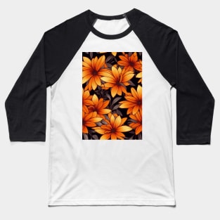 Beautiful Stylized Orange Flowers, for all those who love nature #157 Baseball T-Shirt